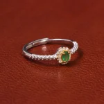 انگشتر زمرد زنانه کد 20062