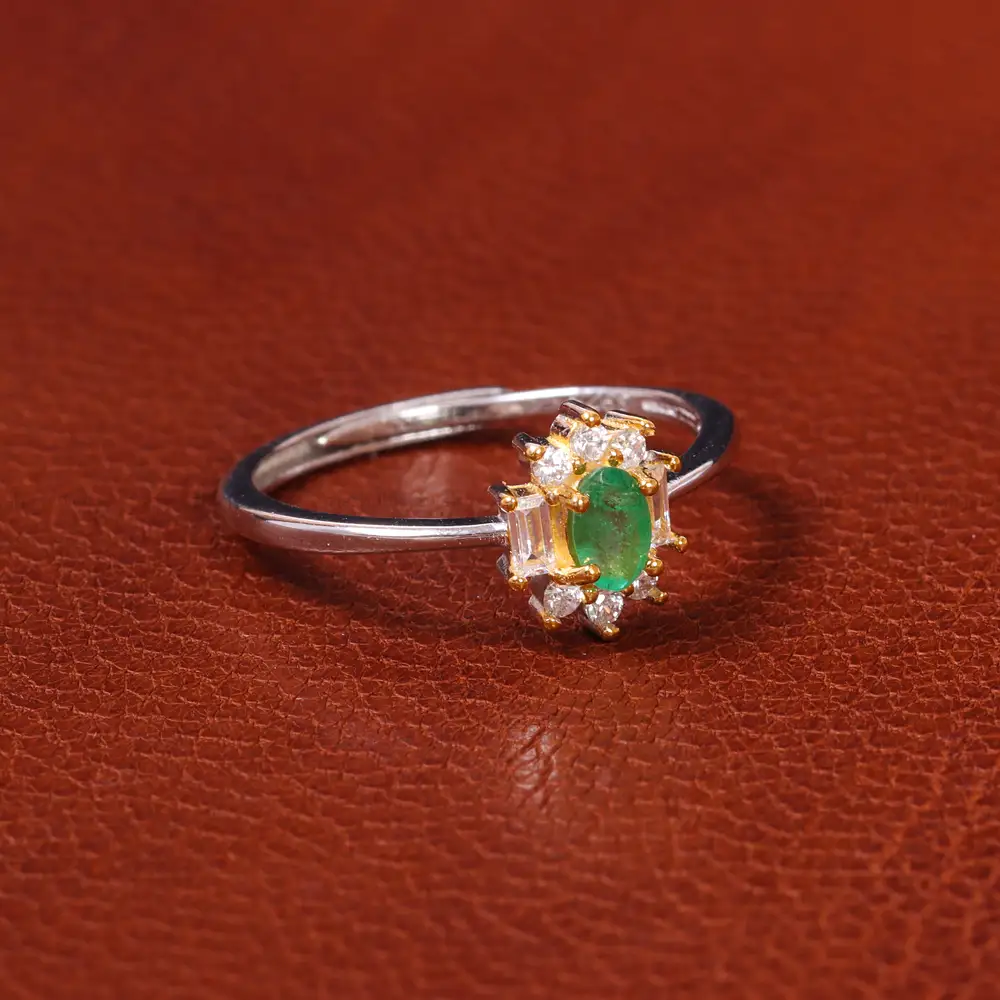 انگشتر زمرد زنانه کد 20069