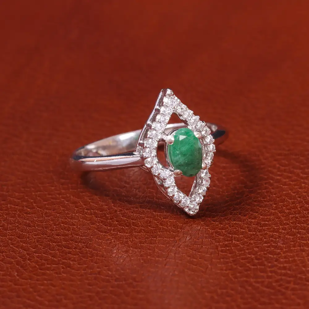 انگشتر زمرد زنانه کد 20071