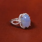 انگشتر عقیق سوسنی زنانه کد 20076