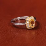 انگشتر سیترین زنانه کد 20082