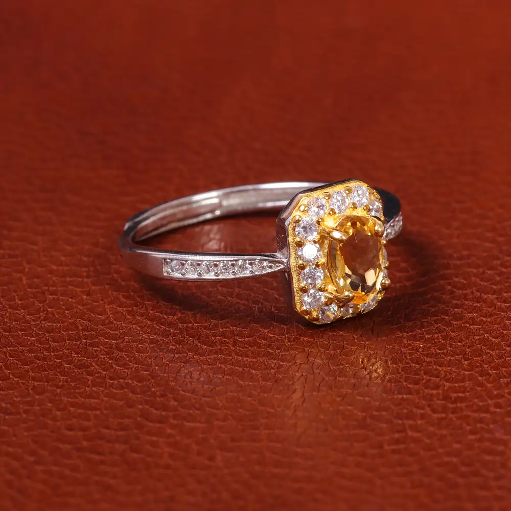 انگشتر سیترین زنانه کد 20082