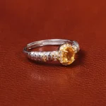 انگشتر سیترین زنانه کد 20083