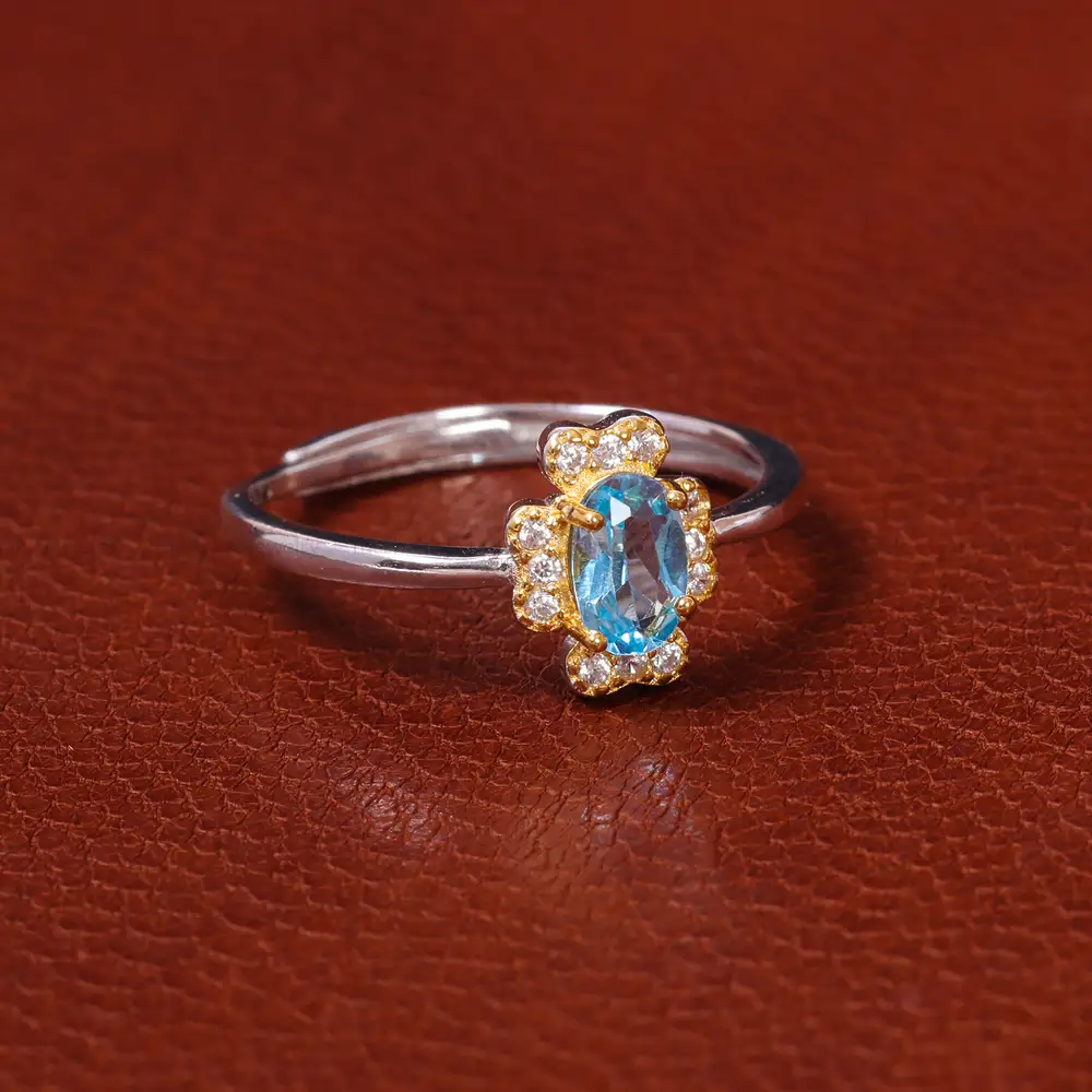 انگشتر توپاز زنانه کد 20085