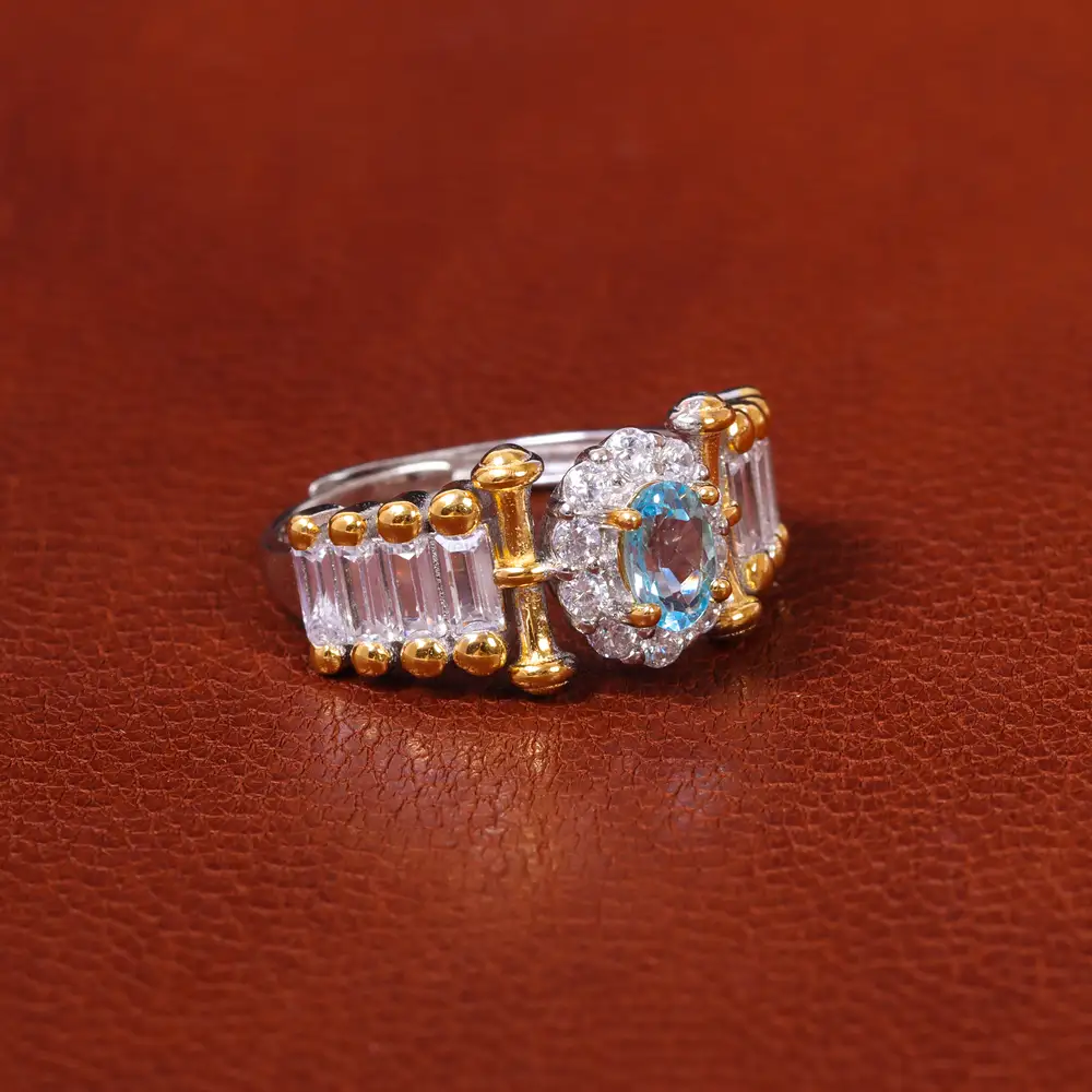 انگشتر توپاز زنانه کد 20086