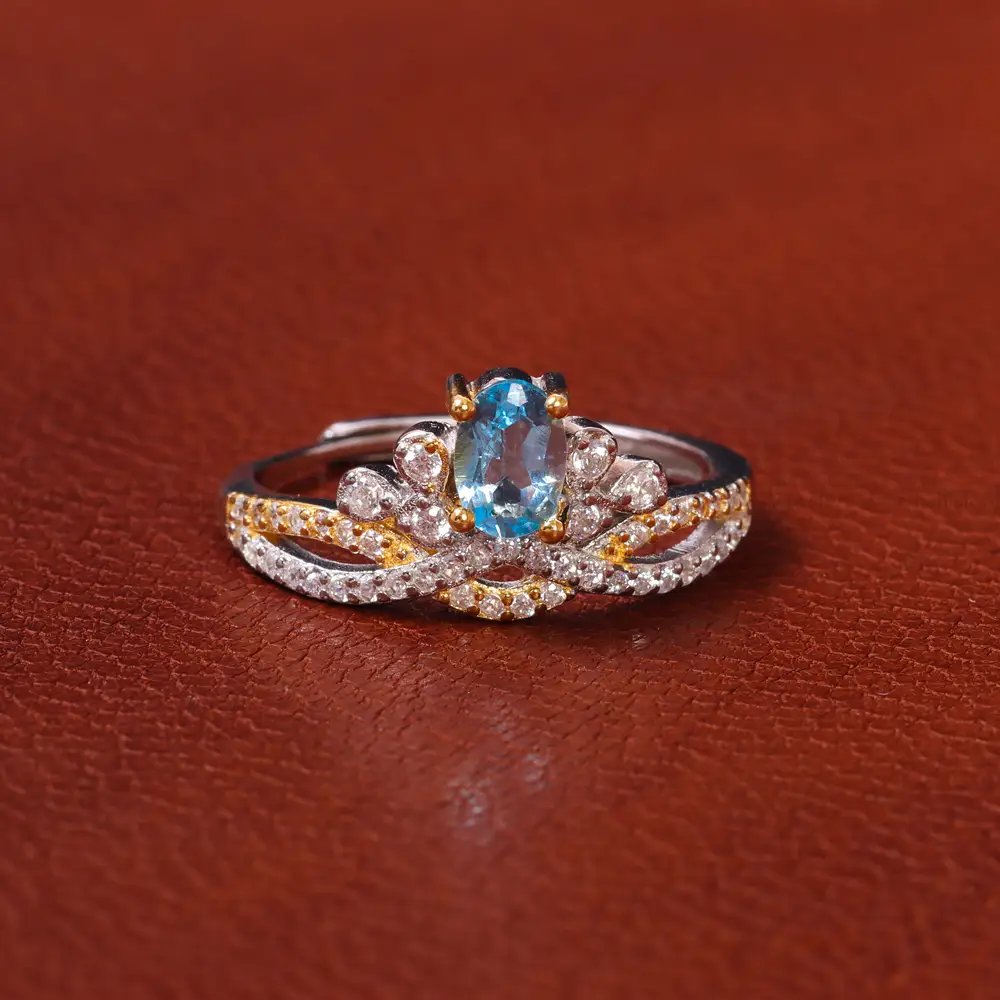 انگشتر توپاز زنانه کد 20091