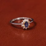 انگشتر یاقوت کبود زنانه کد 20093