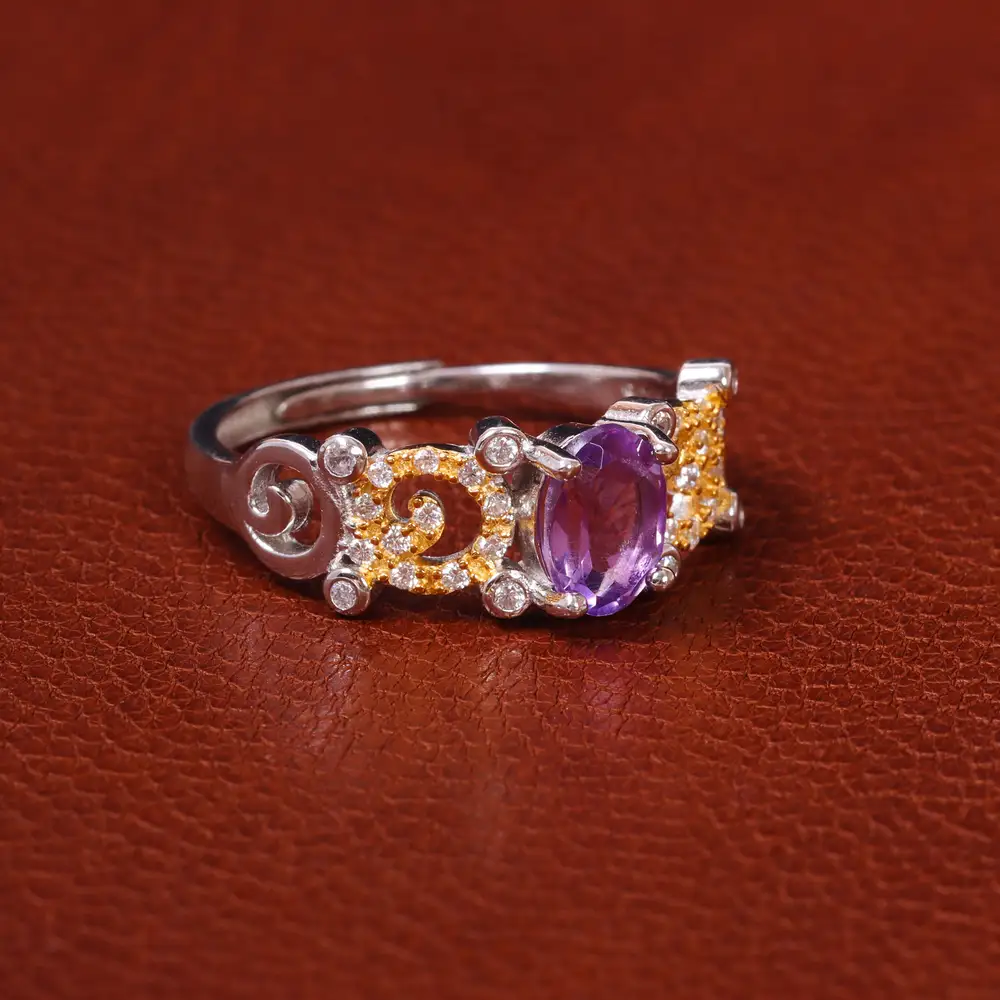 انگشتر آمیتیست زنانه کد 20099