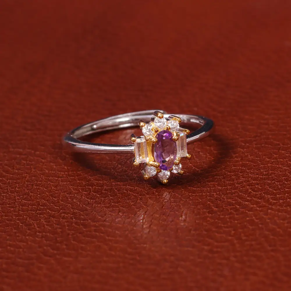 انگشتر آمیتیست زنانه کد 20101