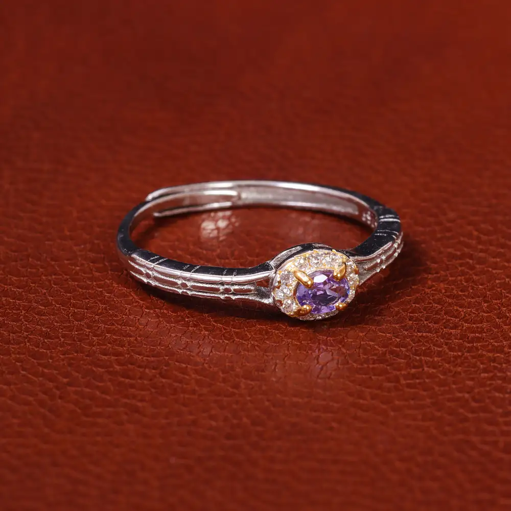 انگشتر آمیتیست زنانه کد 20102