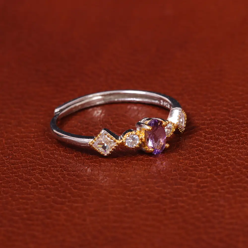 انگشتر آمیتیست زنانه کد 20104