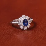 انگشتر یاقوت کبود زنانه کد 20105