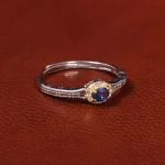 انگشتر یاقوت کبود زنانه کد 20108