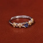 انگشتر یاقوت کبود زنانه کد 20109