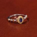 انگشتر یاقوت کبود زنانه کد 20110