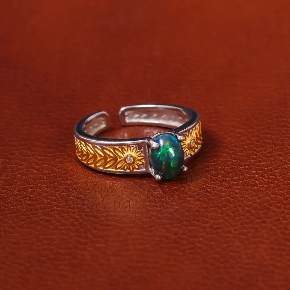 انگشتر اوپال زنانه کد 20128