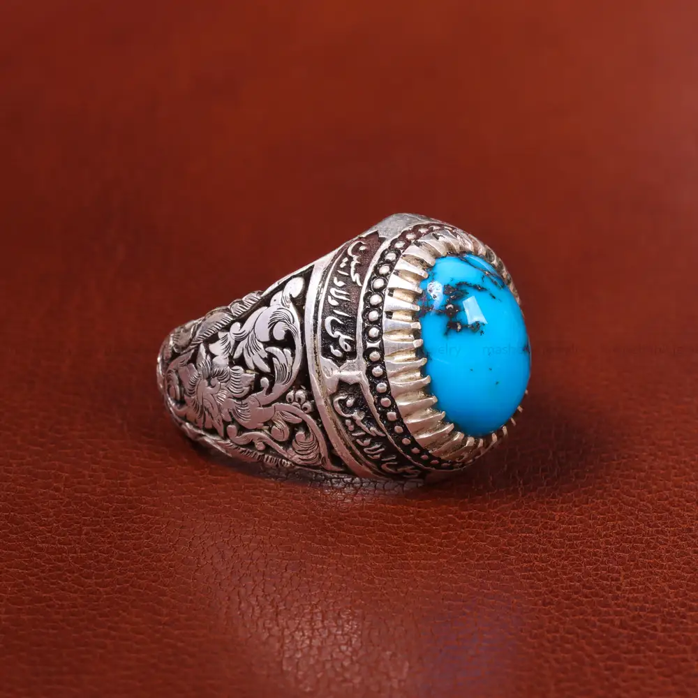 انگشتر فیروزه شجری مردانه کد 20180