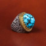انگشتر فیروزه شجری مردانه کد 20189