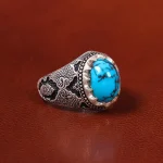 انگشتر فیروزه شجری مردانه کد 20193