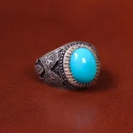 انگشتر فيروزه عجمی مردانه کد 20197