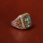 انگشتر فیروزه شجری مردانه کد 20319