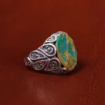 انگشتر فیروزه شجری مردانه کد 20325