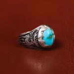 انگشتر فیروزه شجری مردانه کد 20340