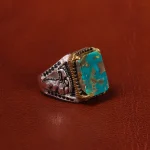 انگشتر فیروزه شجری مردانه کد 20349
