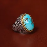 انگشتر فیروزه شجری مردانه کد 20395