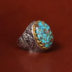 انگشتر فیروزه شجری مردانه کد 20398