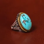 انگشتر فیروزه شجری مردانه کد 20401