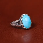 انگشتر فيروزه عجمی مردانه کد 20406