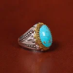انگشتر فیروزه شجری مردانه کد 20419