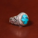 انگشتر فیروزه شجری مردانه کد 20433