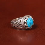 انگشتر فیروزه شجری مردانه کد 20453