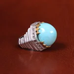 انگشتر فيروزه عجمی مردانه کد 20460