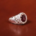 انگشتر یاقوت سرخ مردانه کد 20481