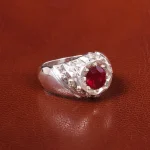 انگشتر یاقوت سرخ مردانه کد 20482