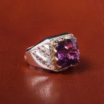 انگشتر آمیتیست مردانه کد 20484