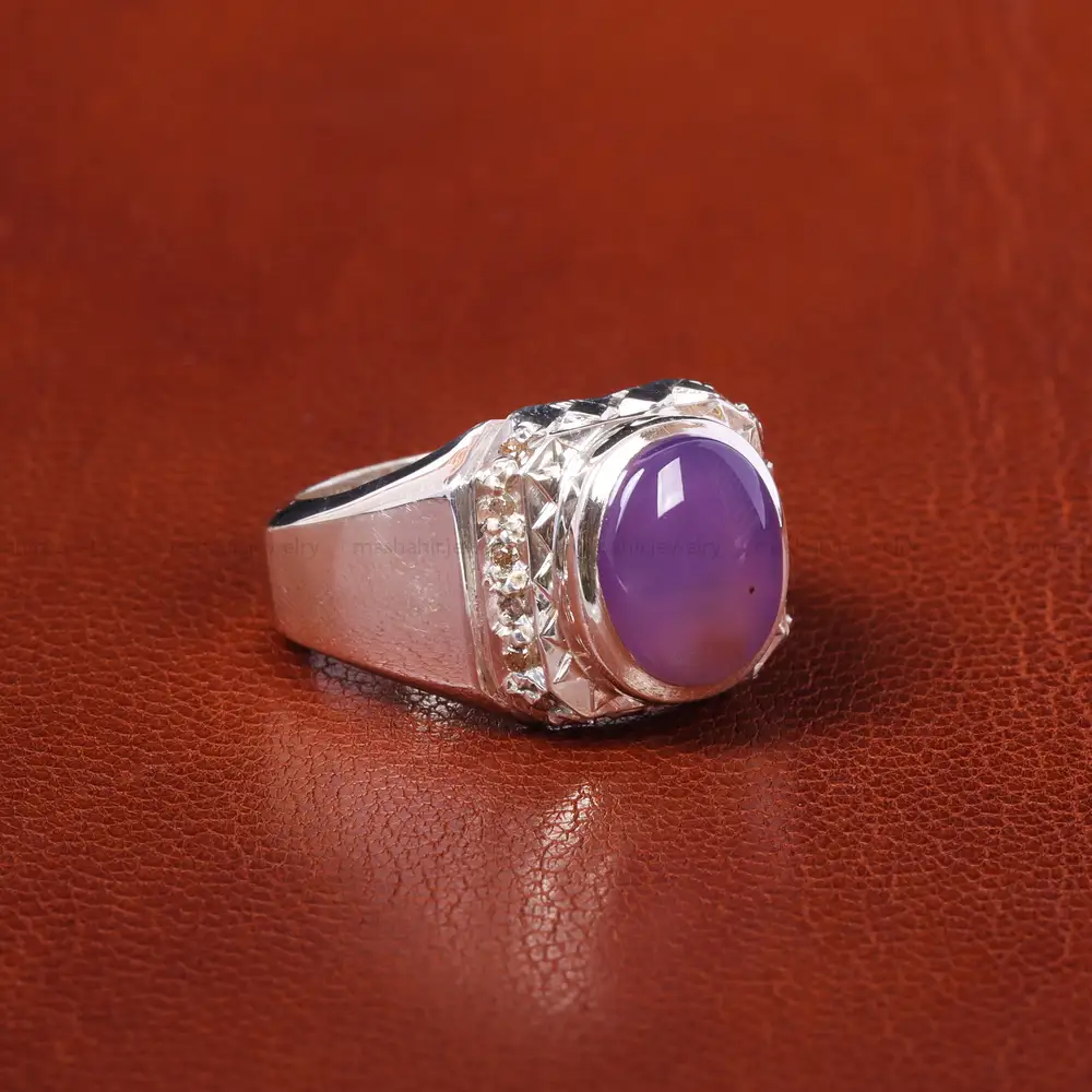 انگشتر عقیق سوسنی مردانه کد 20485