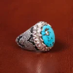 انگشتر فیروزه شجری مردانه کد 20511