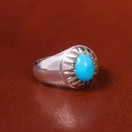 انگشتر فيروزه عجمی مردانه کد 20531
