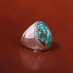 انگشتر فیروزه شجری مردانه کد 20545