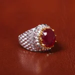 انگشتر یاقوت سرخ مردانه کد 20551