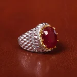 انگشتر یاقوت سرخ مردانه کد 20554