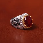 انگشتر یاقوت سرخ مردانه کد 20558