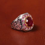 انگشتر یاقوت سرخ مردانه کد 20561