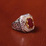 انگشتر یاقوت سرخ مردانه کد 20562