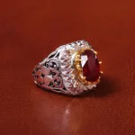 انگشتر یاقوت سرخ مردانه کد 20563