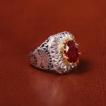 انگشتر یاقوت سرخ مردانه کد 20566